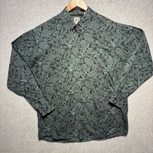 Cinch Black and Green Paisley Shirt